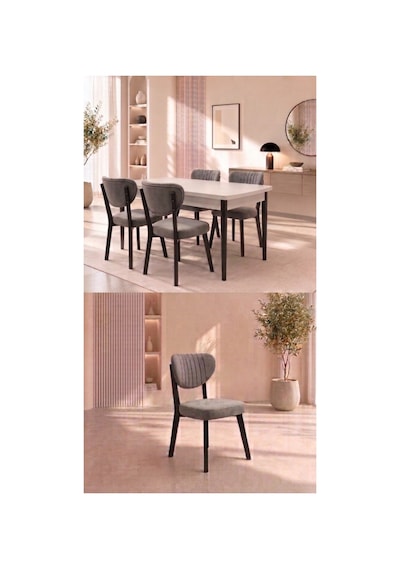 Sar Pakete Ada Serisi, 80x132 Açılabilir Mdf Mutfak Masası Takımı 4 Adet Sandalyeada007byzm04a Beyaz Sar Pakete Ada Serisi, 80x132 Açılabilir Mdf Mutfak Masası Takımı 4 Adet Sandalyeada007byzm04a Beyaz