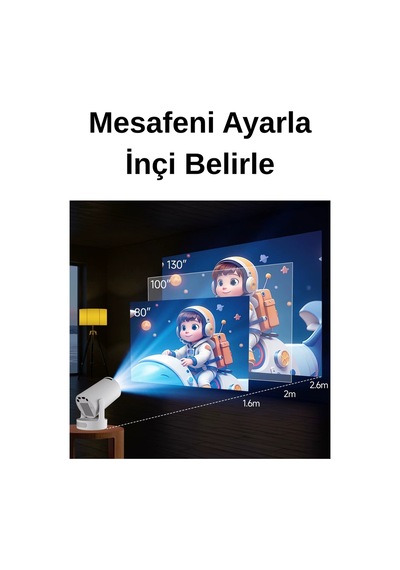 Wearfitpro Hy300 Ultra Projeksiyon Cihazı Hd Android 11 Taşınabilir Ayarlanabilir Açık Hava Ev Sineması