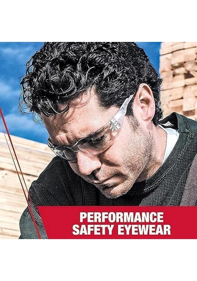 Xspring Şeffaf Güvenlik Gözlükleri, 4'lü Paket Koruyucu Gözlük Erkek Kadın, İş İnşaat Laboratuvar Dişçilik