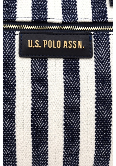 U.S. Polo Assn. Kadın Lacivert Çizgili Kanvas Kol Çantası 50311435-VR033