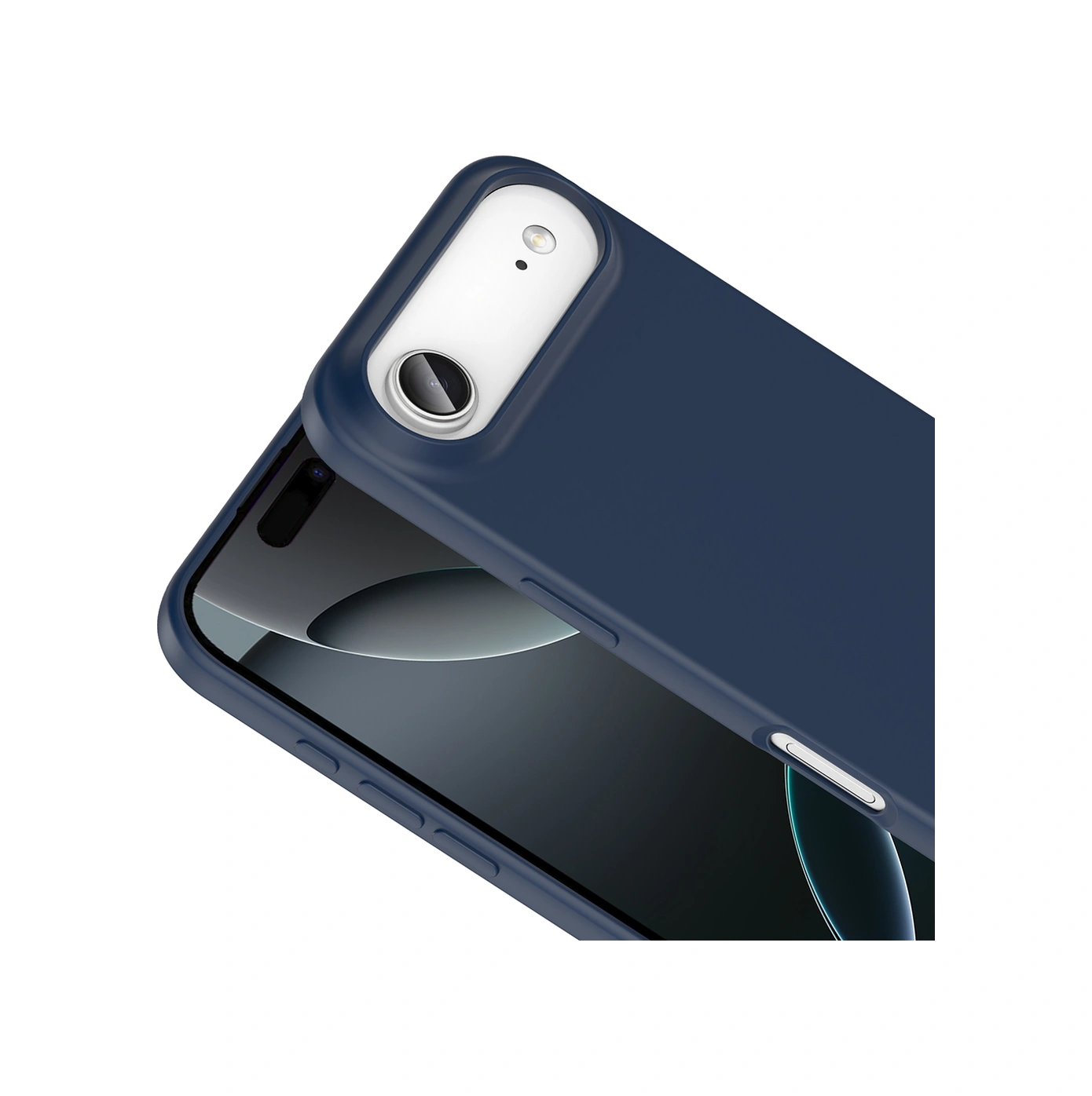 Apple Uyumlu iPhone 17 Air Kılıf Lansman İçi Kadife Kamera Korumalı Mara Silikon Kılıf-lacivert Lacivert