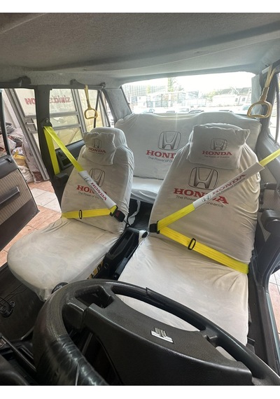 Honda Baskılı Oto Servis Kılıfı, Kemer Pedi, Yastık Takımı Beyaz Beyaz