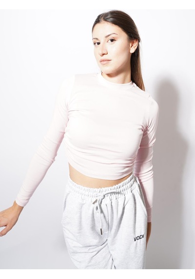 Ckm Moda Angle Yan Büzgülü Body Pembe