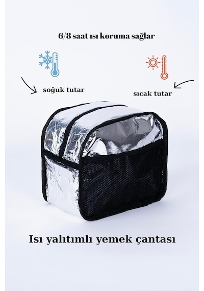 Yemek Taşıma Çantası Isı Yalıtımlı Termal Çanta Beslenme Çantası Sıcak/Soğuk 001