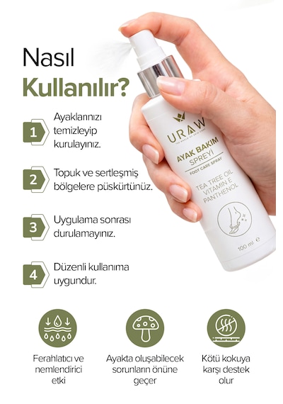 Ferahlık & Koku Kontrolü Ayak Bakım Spreyi 100 Ml