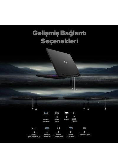 Game Garaj Slayer5 7XL-5070 -C6 Intel Ultra 7 255hx 32 GB 1 TB SSD RTX5070 17" Free Dos Dizüstü Bilgisayar