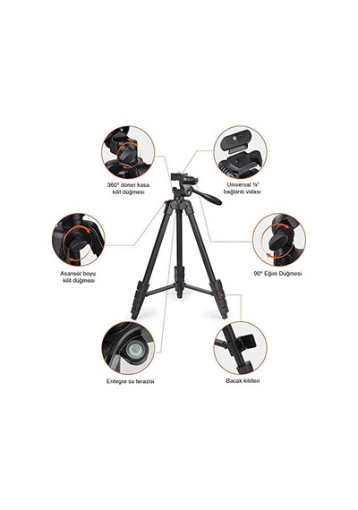 Kbl16t 160cm Su Terazili Profesyonel Alüminyum Lazer Tripod
