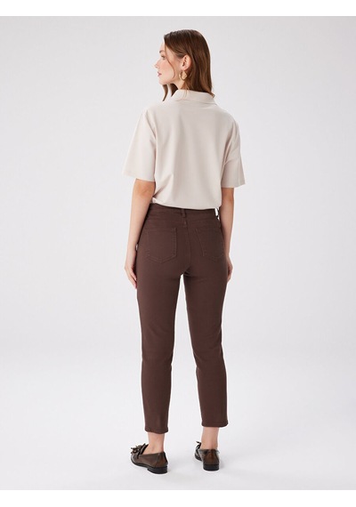 Faik Sönmez Slim Fit Coton Parça Boya Pantolon W27pnt004 Bw27pnt00430 Kahve