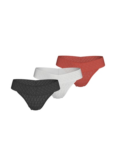 Calvin Klein Kadın / Kız Siyah-beyaz-kırmızı Külot Lv00qd5305 Waa