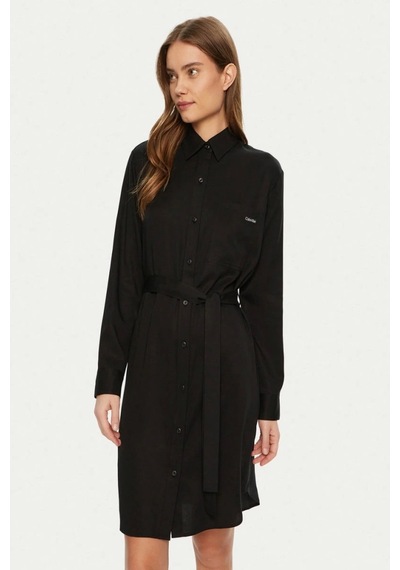 Calvin Klein Lyocell Shırt Dress Çok Renkli