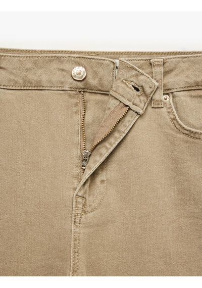 Koton Pamuklu Normal Bel Düğmeli Dar Kesim Kısa İspanyol Paça Pantolon -kick Flare Jeans Kahverengi 7wal40100mw Kahve Koton Pamuklu Normal Bel Düğmeli Dar Kesim Kısa İspanyol Paça Pantolon -kick Flare Jeans Kahverengi 7wal40100mw Kahve
