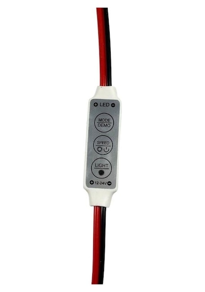 5-24 Volt 3 Tuşlu Mini Dimmer Flaşör Led Animasyon Devresi 1 Adet