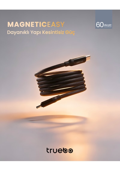 Truebo MagneticEasy Dayanıklı Şarj Ve Veri Kablosu