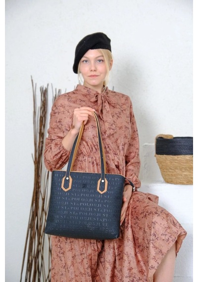 Just Polo Kadın Büyük Boy El Çantası 440113mh Camel Siyah