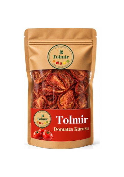 Tolmir Kekikli Domates Kurusu 100 G Kaya Tuzlu & Fırınlanmış, Yıkama Gerektirmez Doğrudan Tüketime Hazır Dilimler