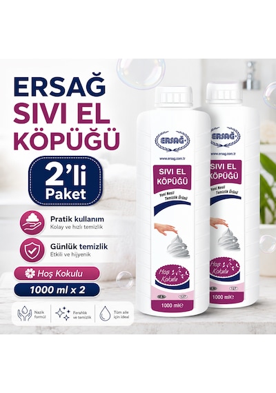 Hoş Kokulu Sıvı El Köpüğü 1000 Ml 2'li