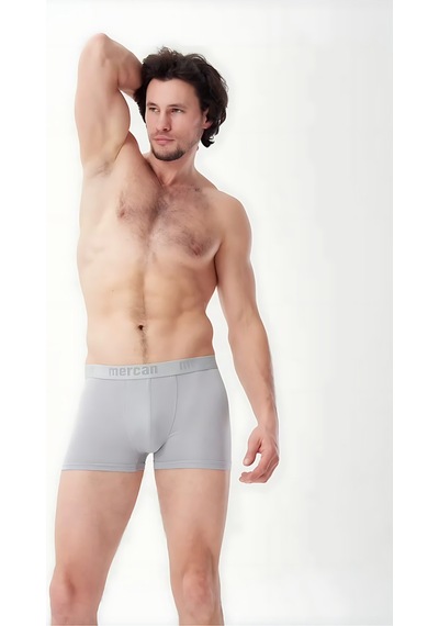 Mercan 3'lü Gri Modal Boxer