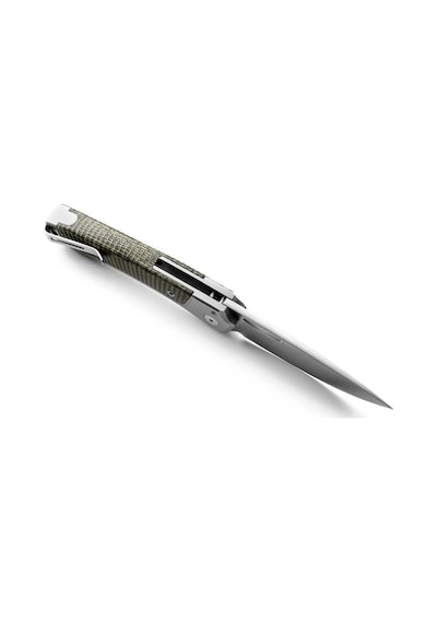 Lionsteel Twain- Gray Titanium / Green Canvas Kamp Çakı Çok Renkli