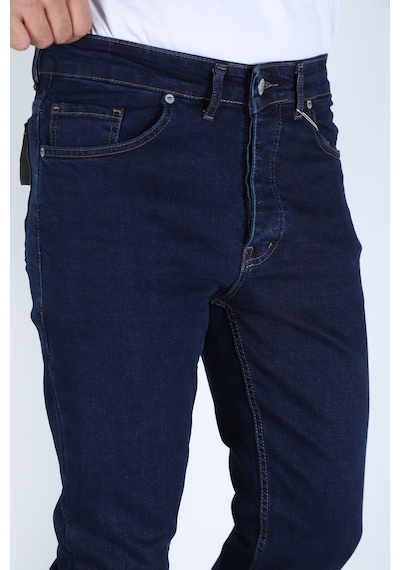 Myrab Denim Erkek Lacivert Regular Fit Rahat Kesim Denim Kot Pantolon - Esnek Likralı Jeans