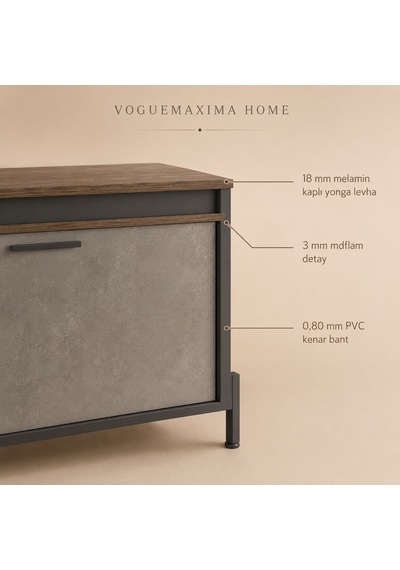 Voguemaxima Home Verona 4 Kapaklı Metal Ayaklı Konsol 184x44,5x91,6 Cm Kahve Beton Antrasit Antrasit - Mermer Voguemaxima Home Verona 4 Kapaklı Metal Ayaklı Konsol 184x44,5x91,6 Cm Kahve Beton Antrasit Antrasit - Mermer