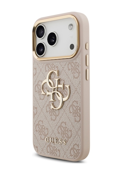 Apple Uyumlu iPhone 17 Pro Kılıf Guess Lisanslı 4g Büyük Metal Logolu Kalın Askılı Kapak Pembe Pembe