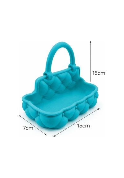Takı Organizer 3d Baskı Dekoratif Kulplu Model Takı Kutusu Masa Üstü Düzenleyici Stand Kırmızı