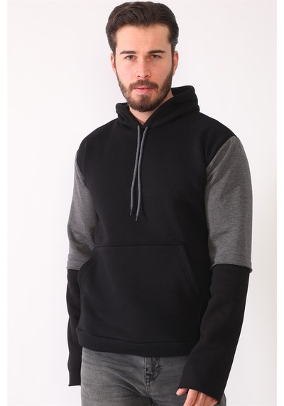 1042 Dewberry Erkek Sweatshırt-siyah