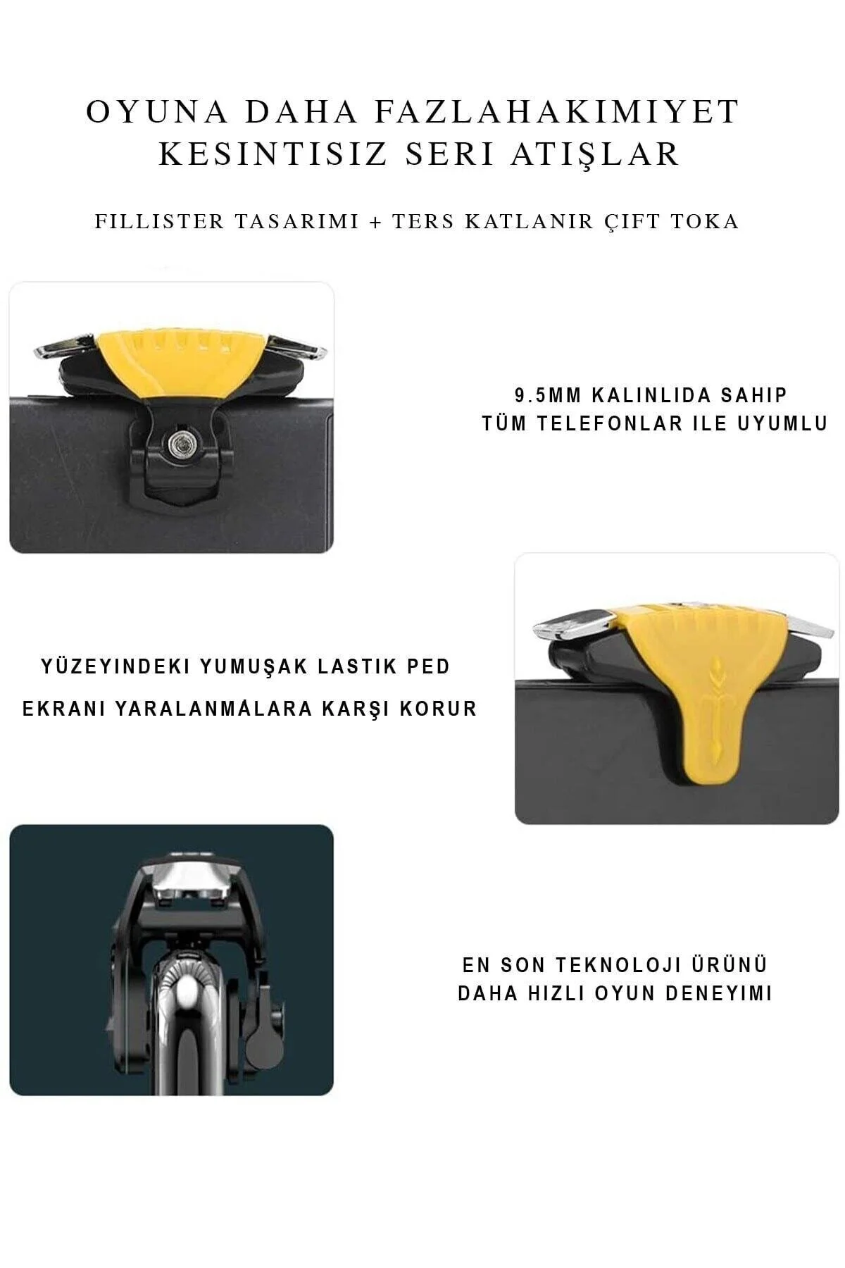 Pubg Tetik Aparatı Pubg Oyun Konsolu Ve Oyuncu Eldiveni Parmak Eldiven Sarı