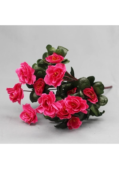 Yapay Çiçek Fuşya Pembe  Açelya Demeti 7 Dallı 33*20cm