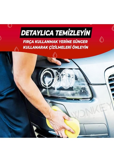 - Oto Yıkama Süngeri 3'lü Paket, Lastik Parlatma Süngeri, Araba Yıkama Ve Temizleme Süngeri 3