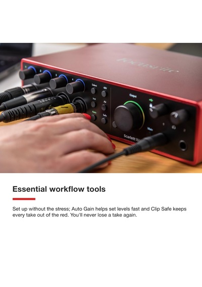 Focusrite Scarlett 18i16 4. Nesil Usb Ses Arayüzü, Şarkı Yazma, Müzik Prodüksiyonu, Kayıt Ve Podcasting İçin Yüksek Kalite, Stüdyo Kalitesinde Kayıt Ve Kayıt Yapmak İçin Gerekli Tüm Yazılımlar