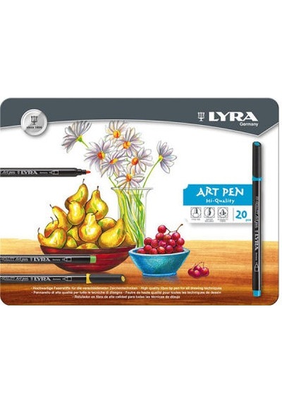 Lyra Hi-Quality Art Pen 20 Renk Metal  Kutu