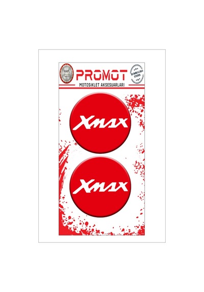 Damla Logo Sticker Xmax Kabartmalı 5x5cm 02 Nötr