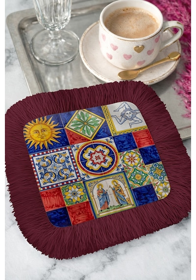 Akdeniz Çini Motifli Püsküllü Sunum Peçetesi-sanatsal Retro Mavi Kiremit Bordo Bardak Altlığı Mendil Gün Batımı Şeftali Akdeniz Çini Motifli Püsküllü Sunum Peçetesi-sanatsal Retro Mavi Kiremit Bordo Bardak Altlığı Mendil Gün Batımı Şeftali