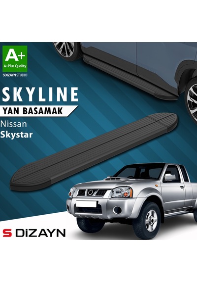 S-dizayn Nissan Skystar Skyline Siyah Yan Basamak 193 Cm 1996-2006 A+ Kalite