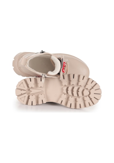 Kiko Kids Bella Günlük Fermuarlı Kız Çocuk Bot Ayakkabı Bej Bej
