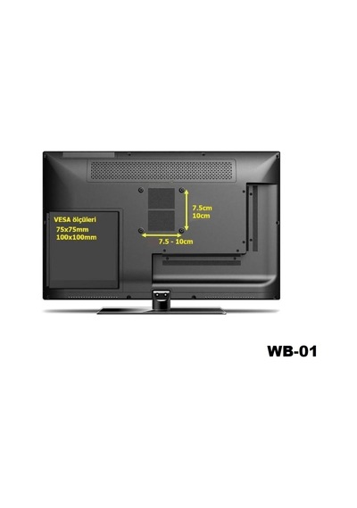 Tarix Wb-01 Kademeli Sabit Tv/monitör Askı Aparatı 19"-27"
