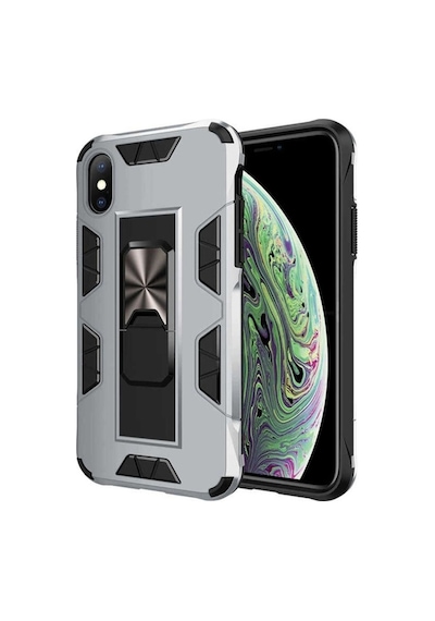 Apple Uyumlu iPhone Xs Max 6.5 Kılıf Zore Volve Kapak Gri