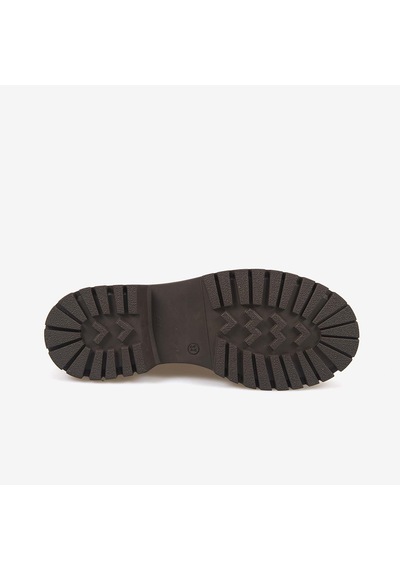 Kemal Tanca Kadın 4cm Kauçuk Taban Bağcıklı Süet Deri Günlük Ayakkabı 51456-1 Bizonte Süet