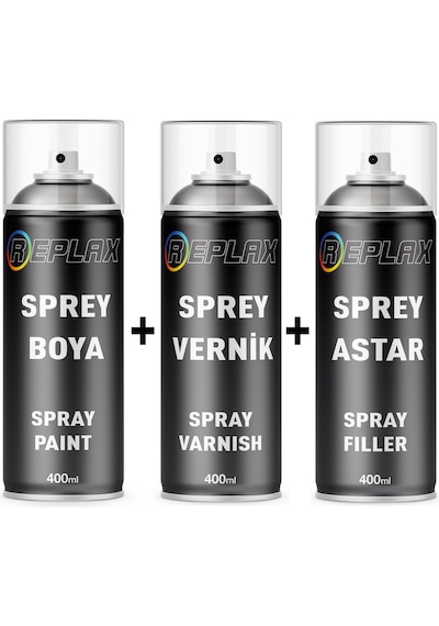 Tofaş Doğan 483 Menekşe Mavi Sprey Rötuş Boyası+Vernik+Astar