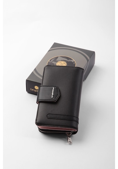 Cengiz Pakel 65256M Kadın Orta Boy Cüzdan SiyahPudra Pembe