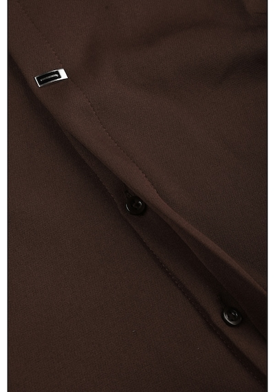 Deepsea Kahve Slim Fit Likralı Kolay Ütülenebilir Gizli Düğmeli Erkek Gömlek 2602614 Deepsea Kahve Slim Fit Likralı Kolay Ütülenebilir Gizli Düğmeli Erkek Gömlek 2602614