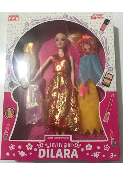 Dilara Yedek Elbiseli Oyuncak Bebek