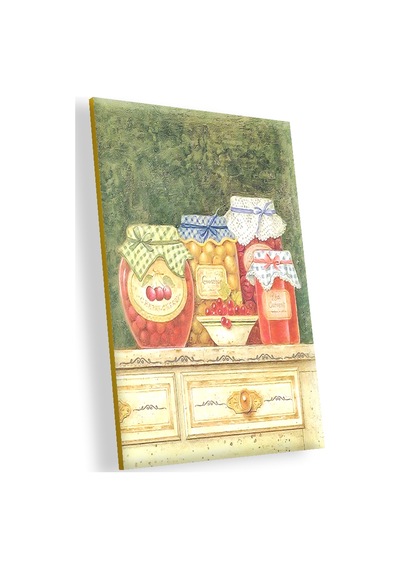 Cakasepetim Vintage Reçel Kavanozları Ahşap Mdf Tablo