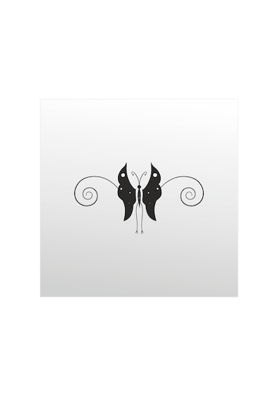Folyo Sticker Arı Kelebek 20cm Uzunluk Siyah