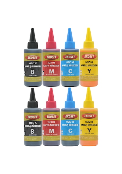 Ekoset Epson L382 L386 L455 L486 L550 L565 Uyumlu Mürekkep 4X200M