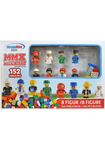 Mmx 152 Parça Yapı Blok Ve 8 Figür Seti 02 034