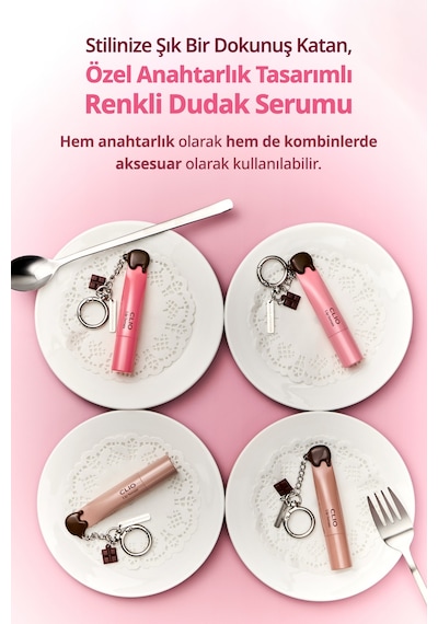 Dolgun Görünüm Kazandıran, Parlak, Besleyici, Renkli Dudak Serumu Clıo Glaze Lip Serum 08 Nougat Choco