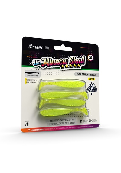 Ulti Baits Minnow Shad Silikon Yem 70mm 1,6gr 4 Adet, Ub-c03
