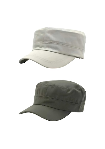 Uniquetrenders Unisex Pamuklu Castro Şapka 2 Adet Bej Haki Bej - Haki